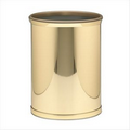 Classics Collection 13 Qt. Polished Brass Mylar Oval Wastebasket